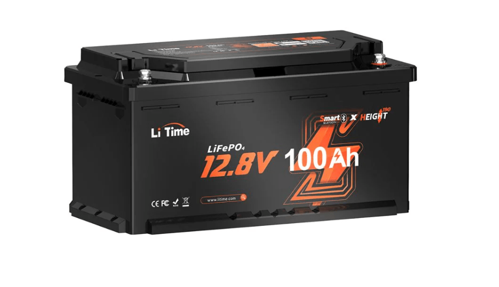 LiTime 12V 100Ah Smart LiFePO4 Lithium accu