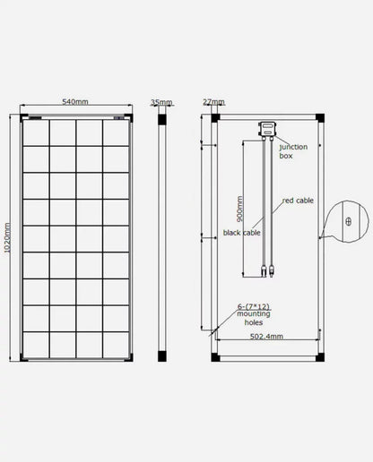 Enjoysolar 100wp mono full black