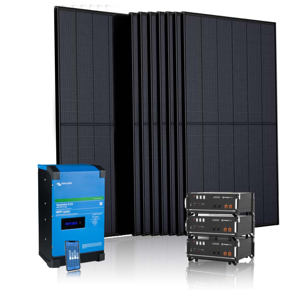 Off-grid 8 panelen set met Victron Easysolar